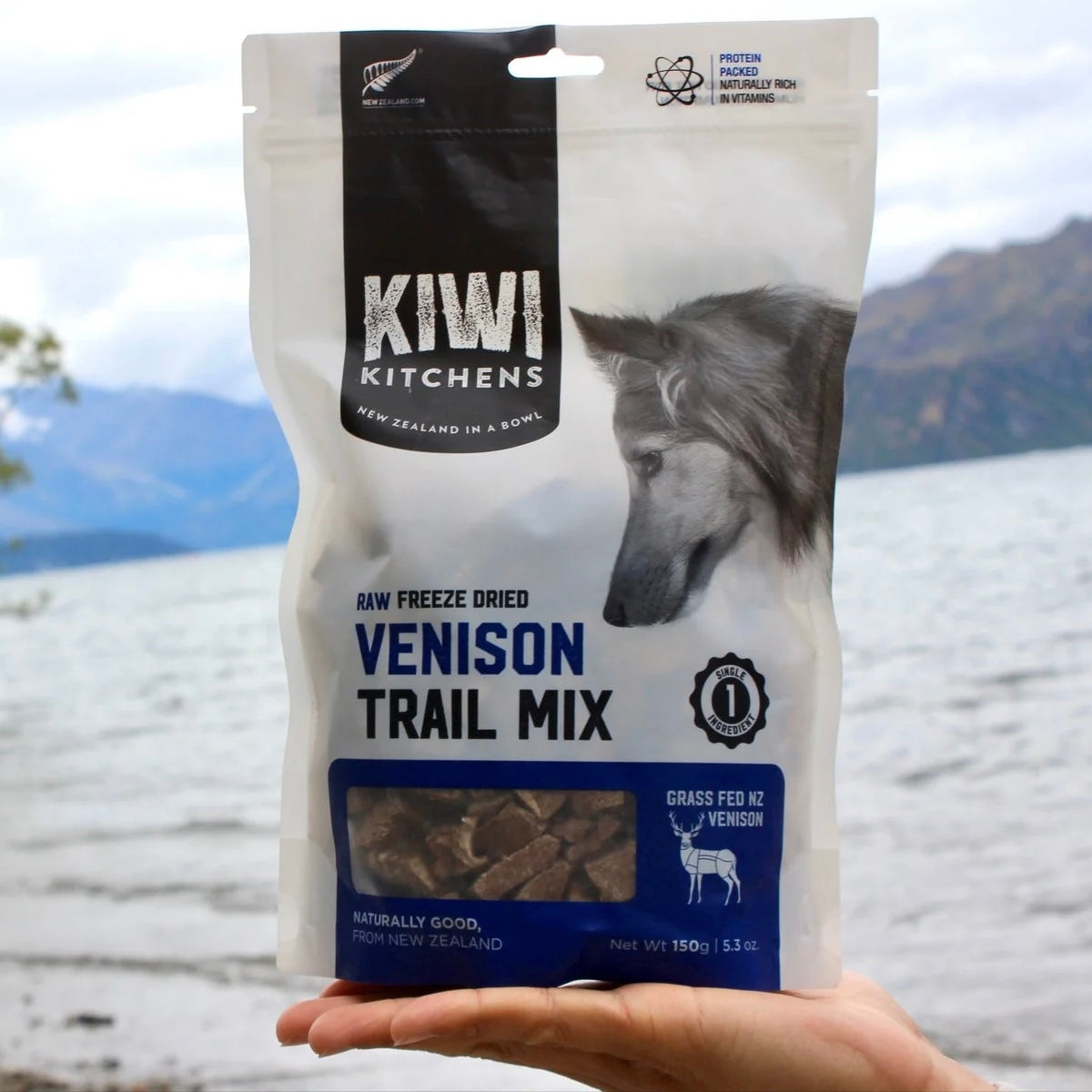 Kiwi Kitchens Raw Freeze Dried Venison Trail Mix Dog Treats
