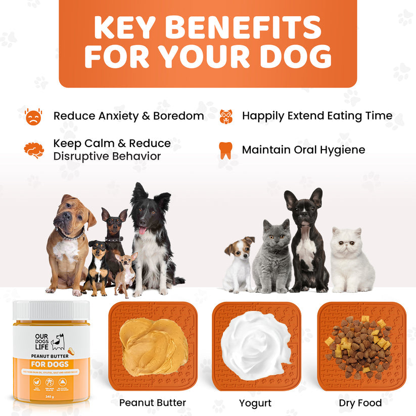 Our Dogs Life Lick Mat For Dogs with Spreader & Brush