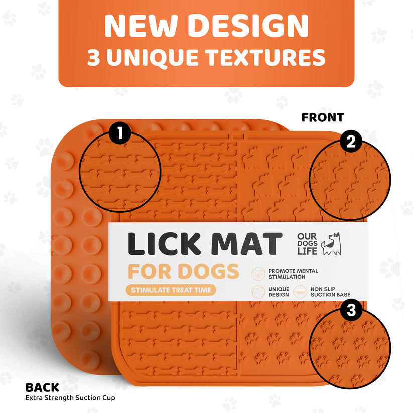 Our Dogs Life Lick Mat For Dogs with Spreader & Brush
