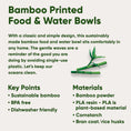 Load image into Gallery viewer, Save the Waves Bamboo Printed Dog Bowl