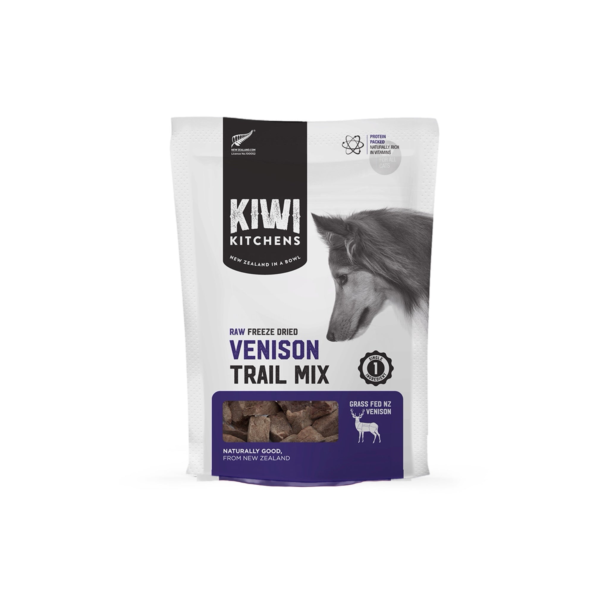 Kiwi Kitchens Raw Freeze Dried Venison Trail Mix Dog Treats