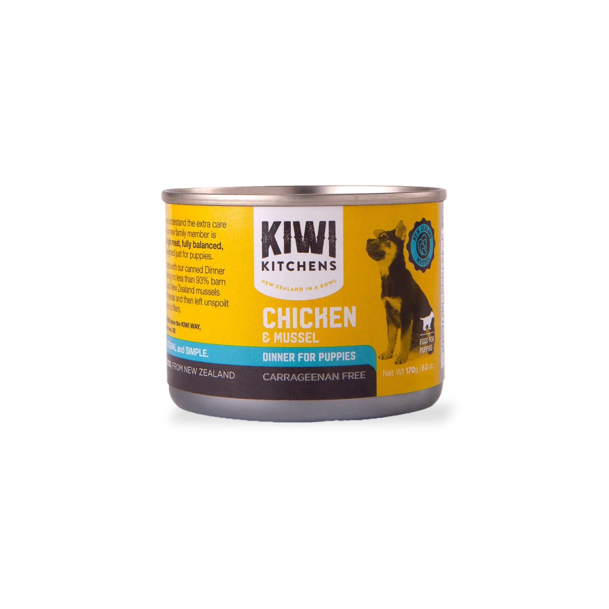 iwi Kitchens Chicken & Mussel Puppy Food – Grain-free, high-protein wet food with New Zealand chicken and mussels