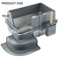 Load image into Gallery viewer, Semi Enclosed Stainless Steel XL Cat Litter Box