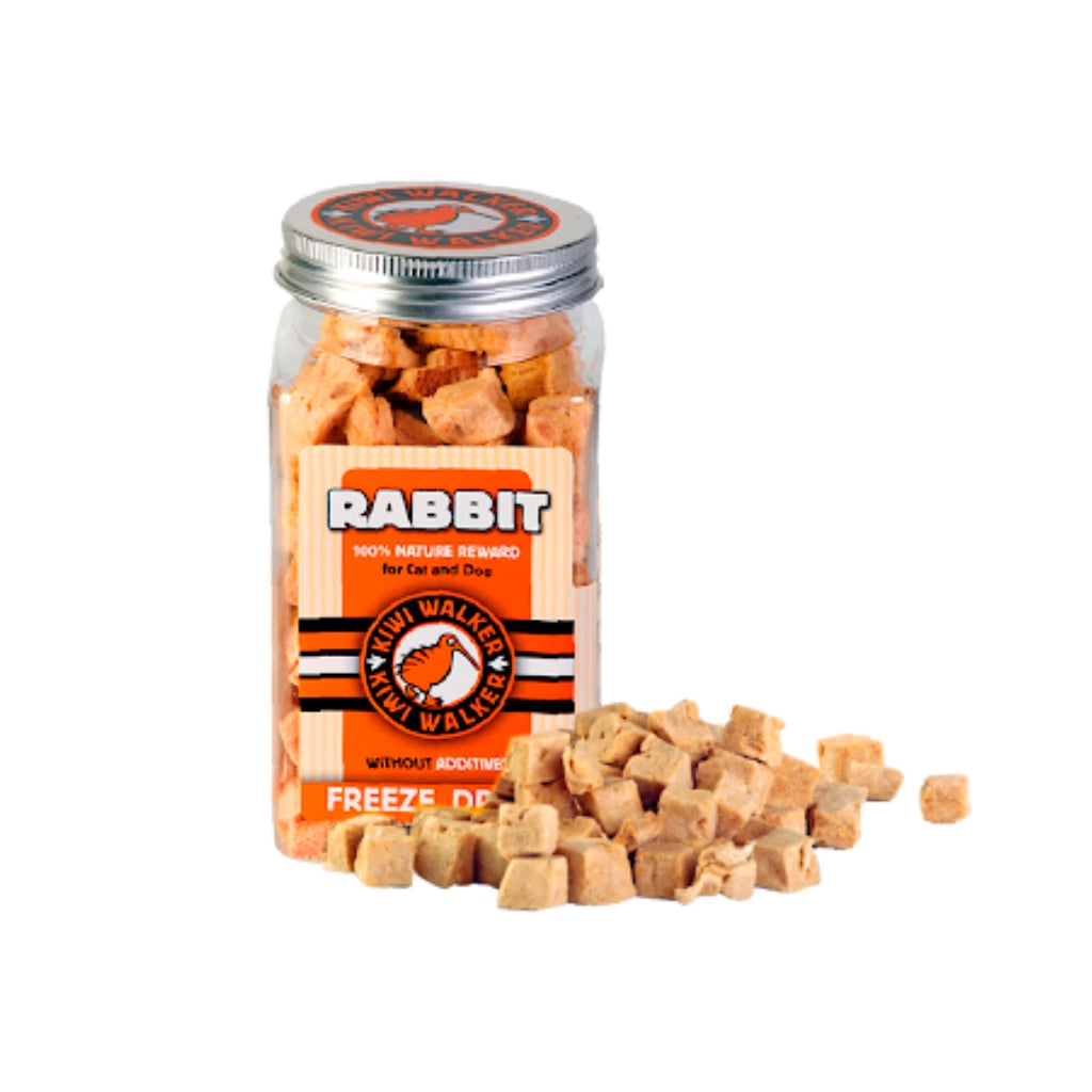 Kiwi Walker Freeze Dried Rabbit Cubes Pet Treats