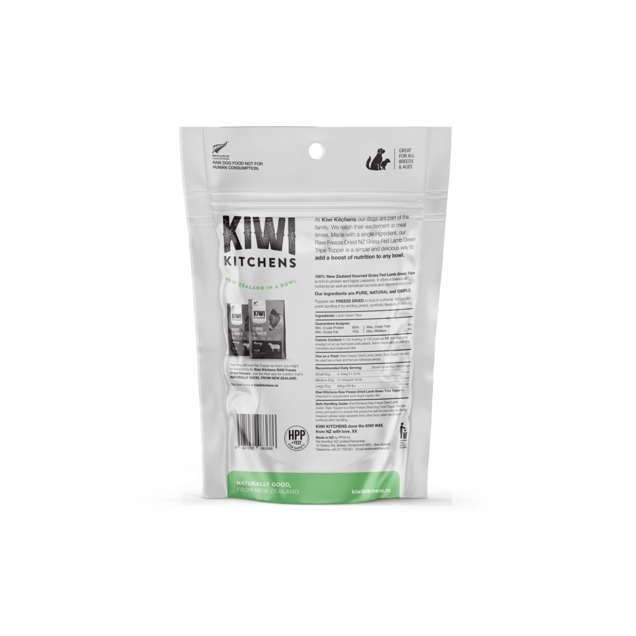 Kiwi Kitchens Grass Fed Lamb Green Tripe Topper