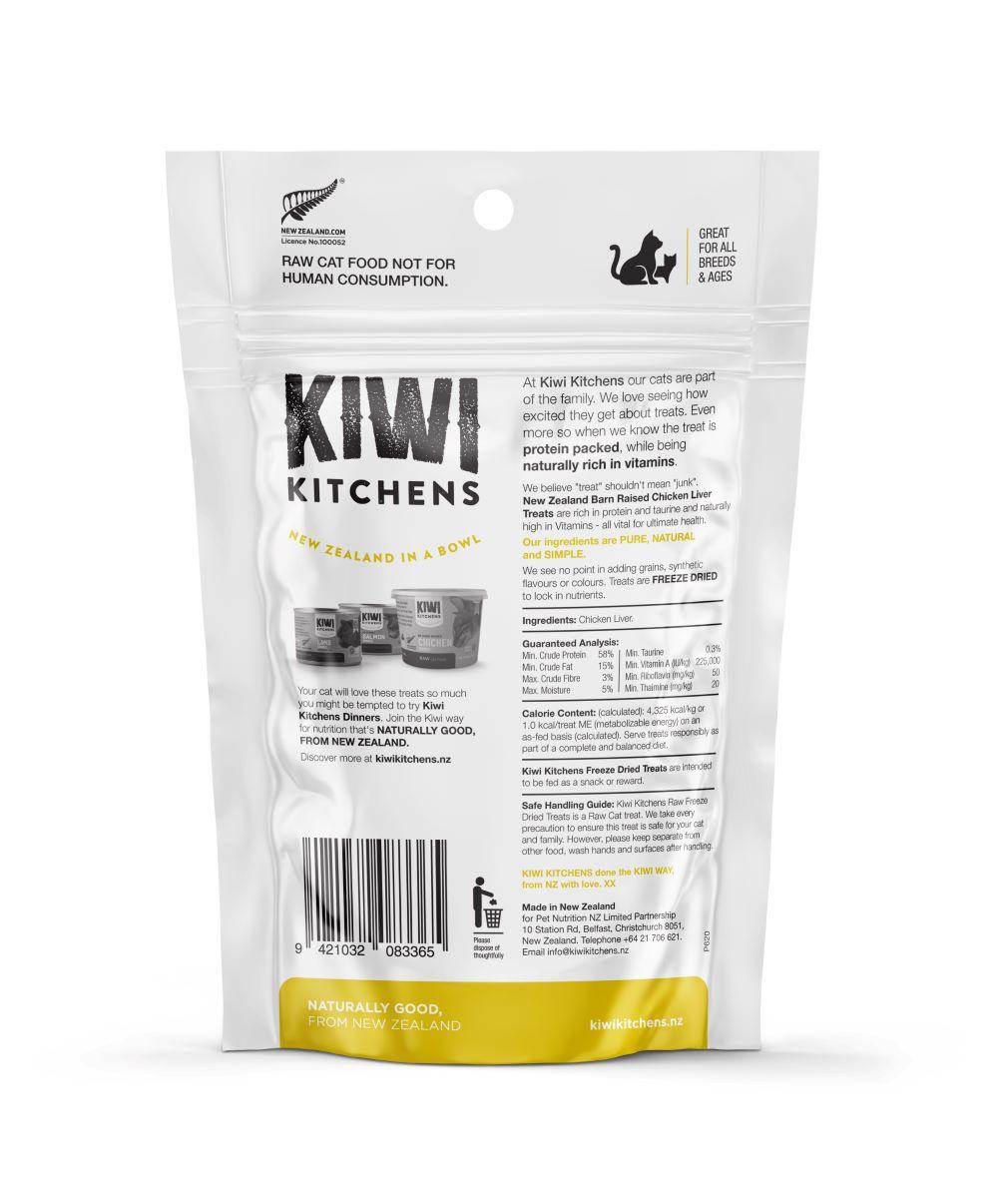 Kiwi Kitchens Raw Freeze Dried Chicken Liver Cat Treats