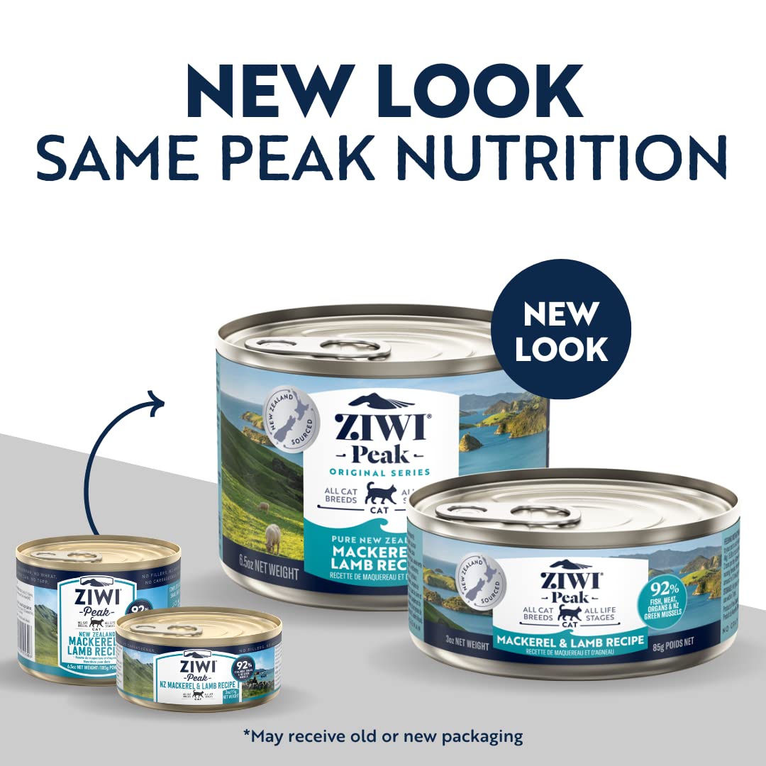 Ziwi Peak Wet Mackerel & Lamb Cat Food in a can