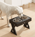 Load image into Gallery viewer, Adjustable Elevated Dog Bowl Table