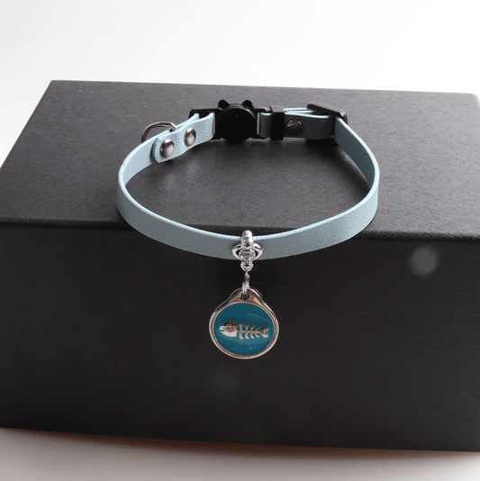 Leather Cat Collar with Pendant