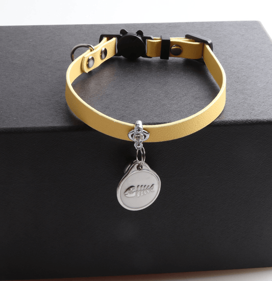 Leather Cat Collar with Pendant