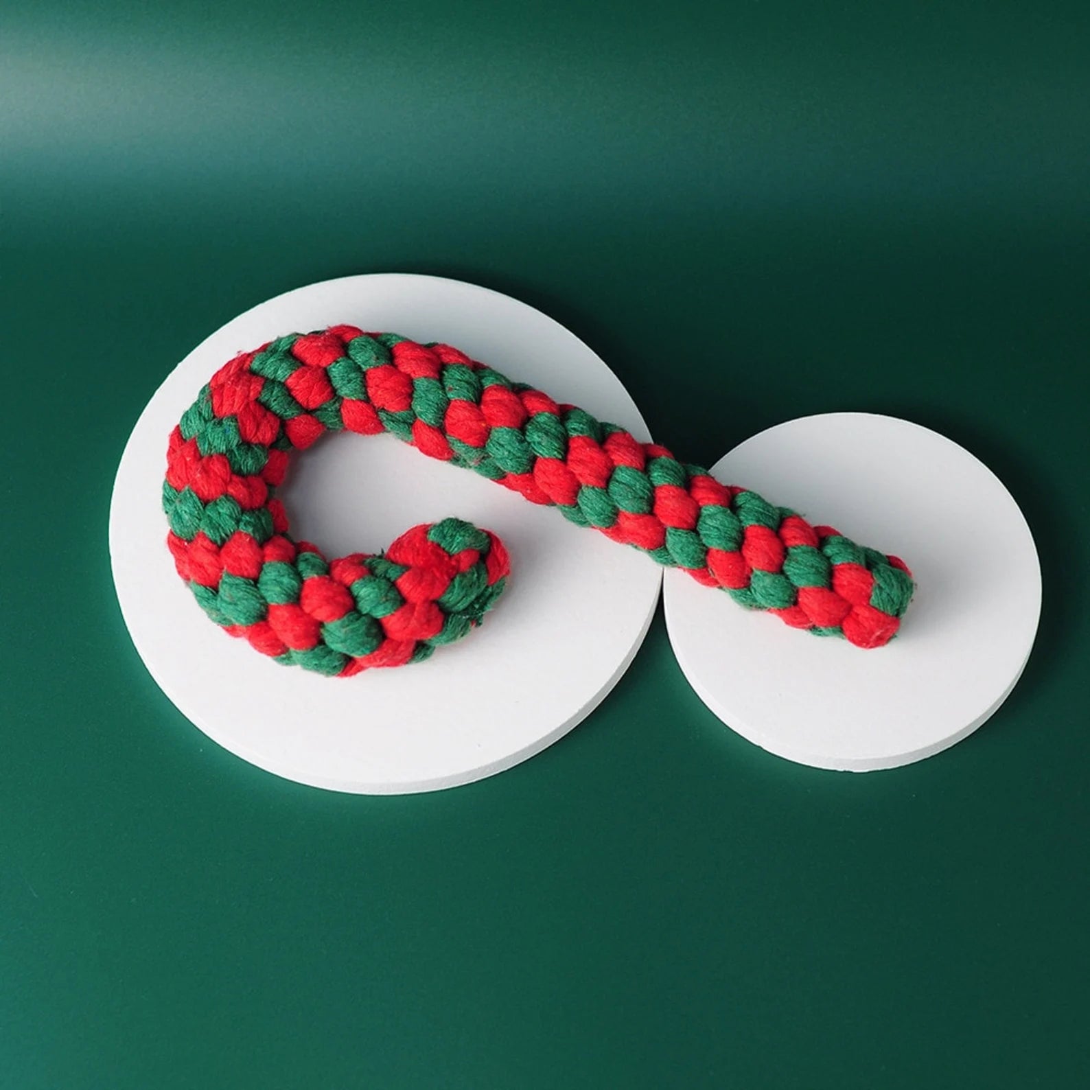 Holiday Cane Rope Braid Chew Toys for Dogs
