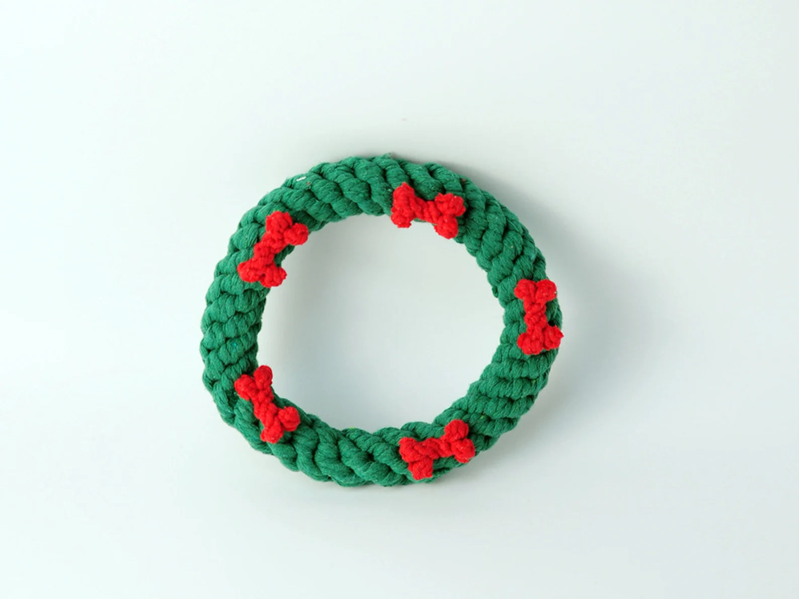 Holiday Circle Rope Braid Chew Toys for Dogs