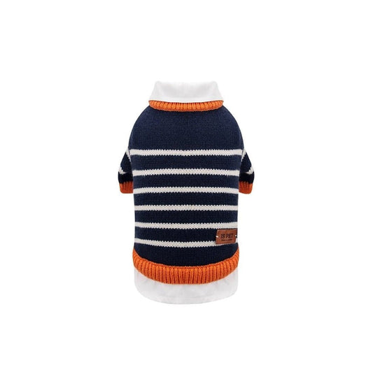 Sweater with Shirt Collar
