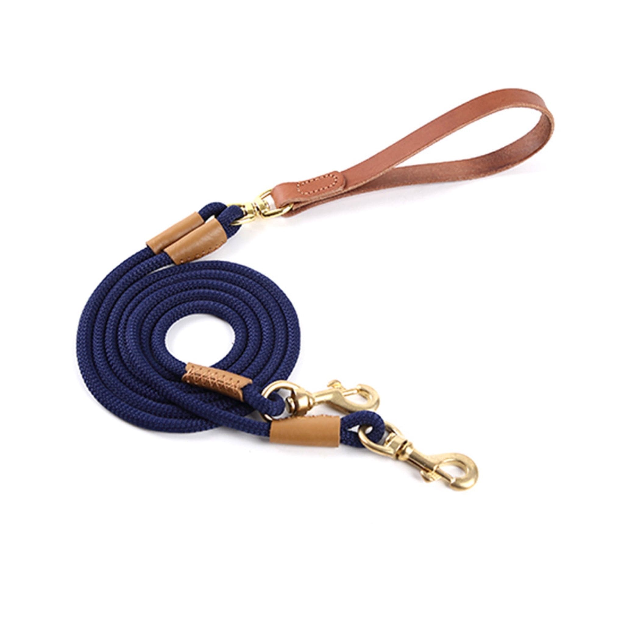 Cowhide Leather Double Rope Leash