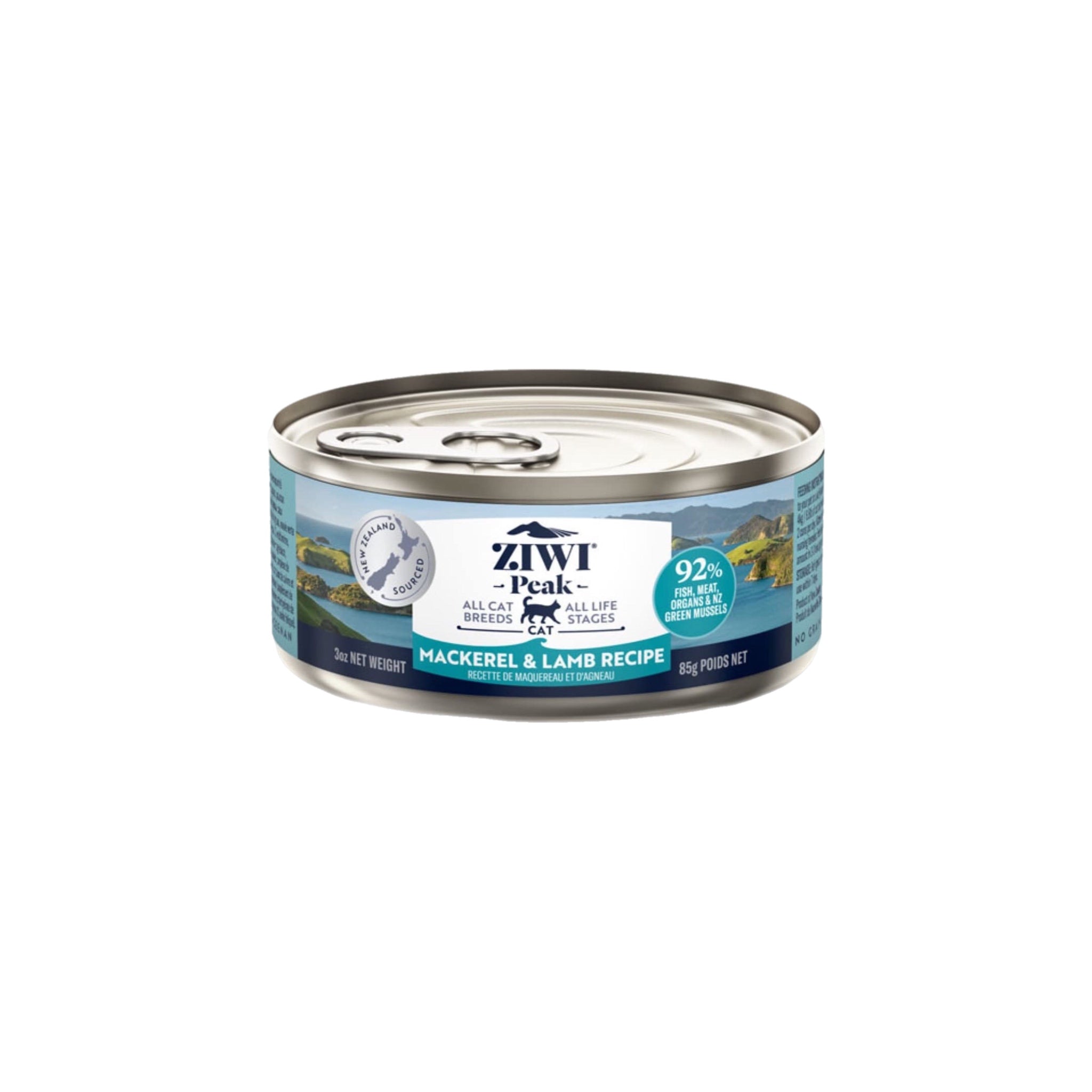 Ziwi Peak Wet Mackerel & Lamb Cat Food in a can
