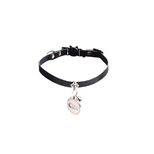 Leather Cat Collar with Pendant