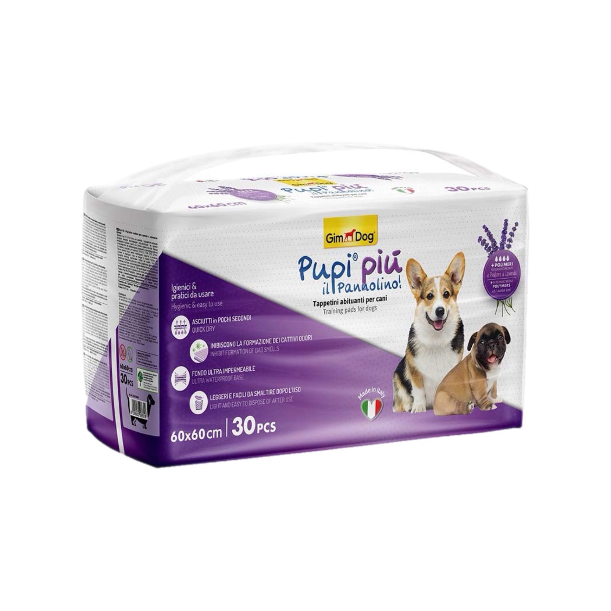 Pupi Piu Lavender Scent Training Pads for Dogs