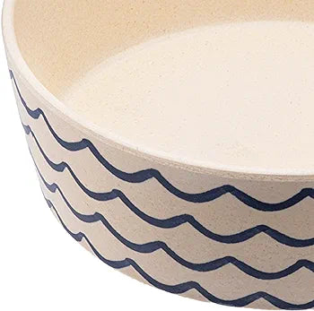 Save the Waves Bamboo Printed Dog Bowl