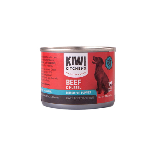 Kiwi kitchens Beef & Mussel Dinner Canned Puppy Food