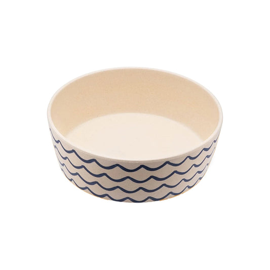 Save the Waves Bamboo Printed Dog Bowl