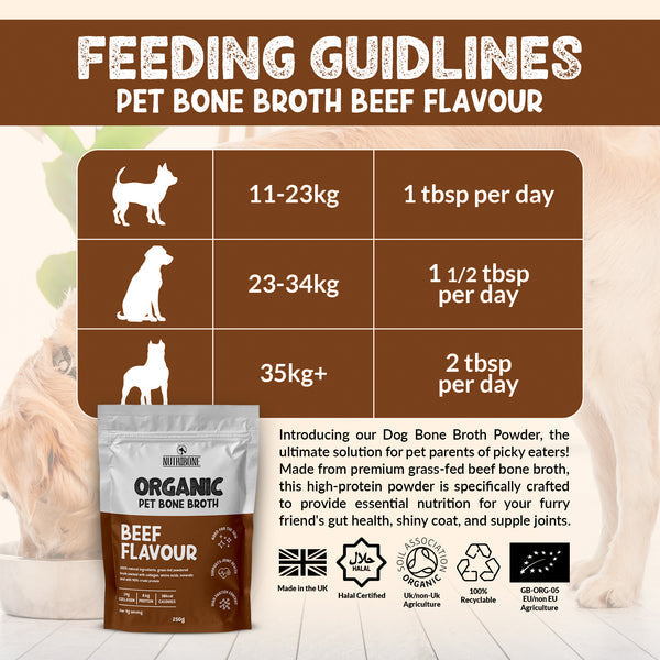 Organic Pet Bone Broth - Beef Flavor