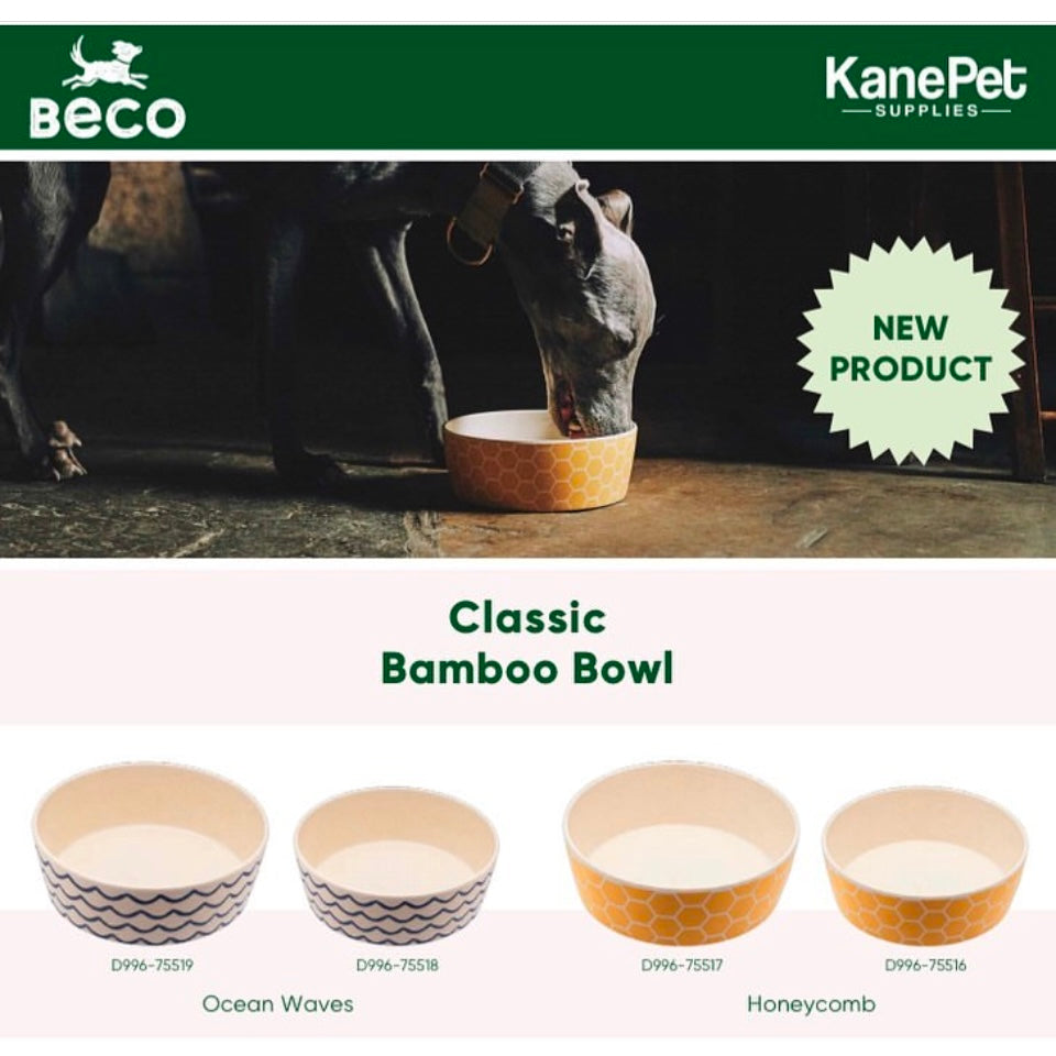 Bamboo Printed Bowl Save the Bees for Dogs