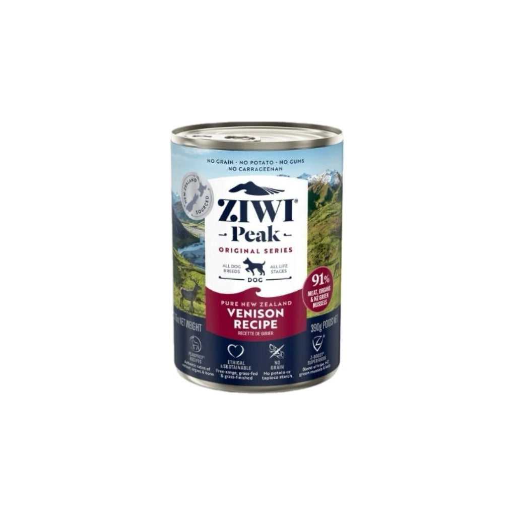 ZIWI Peak Wet Venison Recipe for Dogs Can – Featuring high-quality, free-range venison.