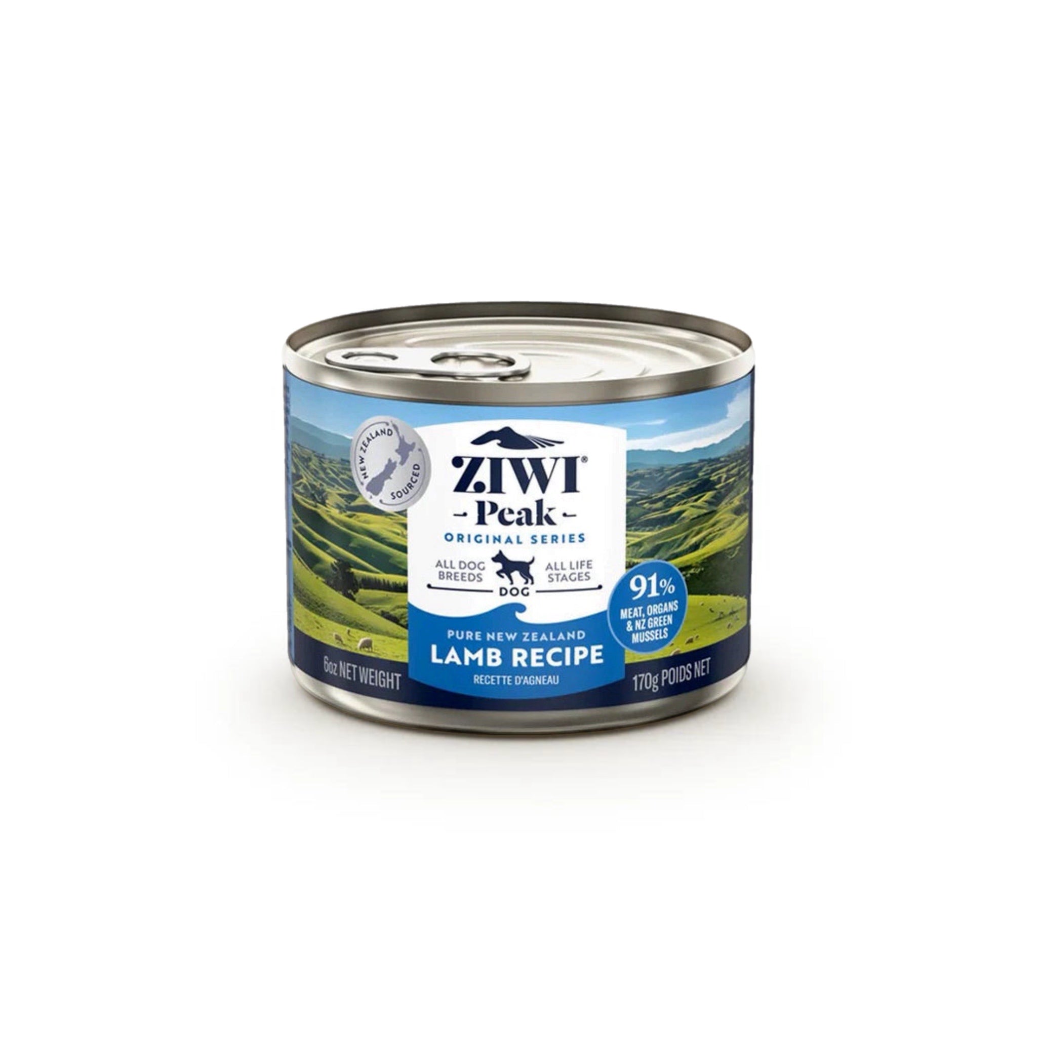 "ZIWI Peak Wet Lamb Recipe for Dogs - 91% Lamb and NZ Green Mussels"