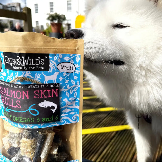 Salmon Skin Rolls Dog Treats