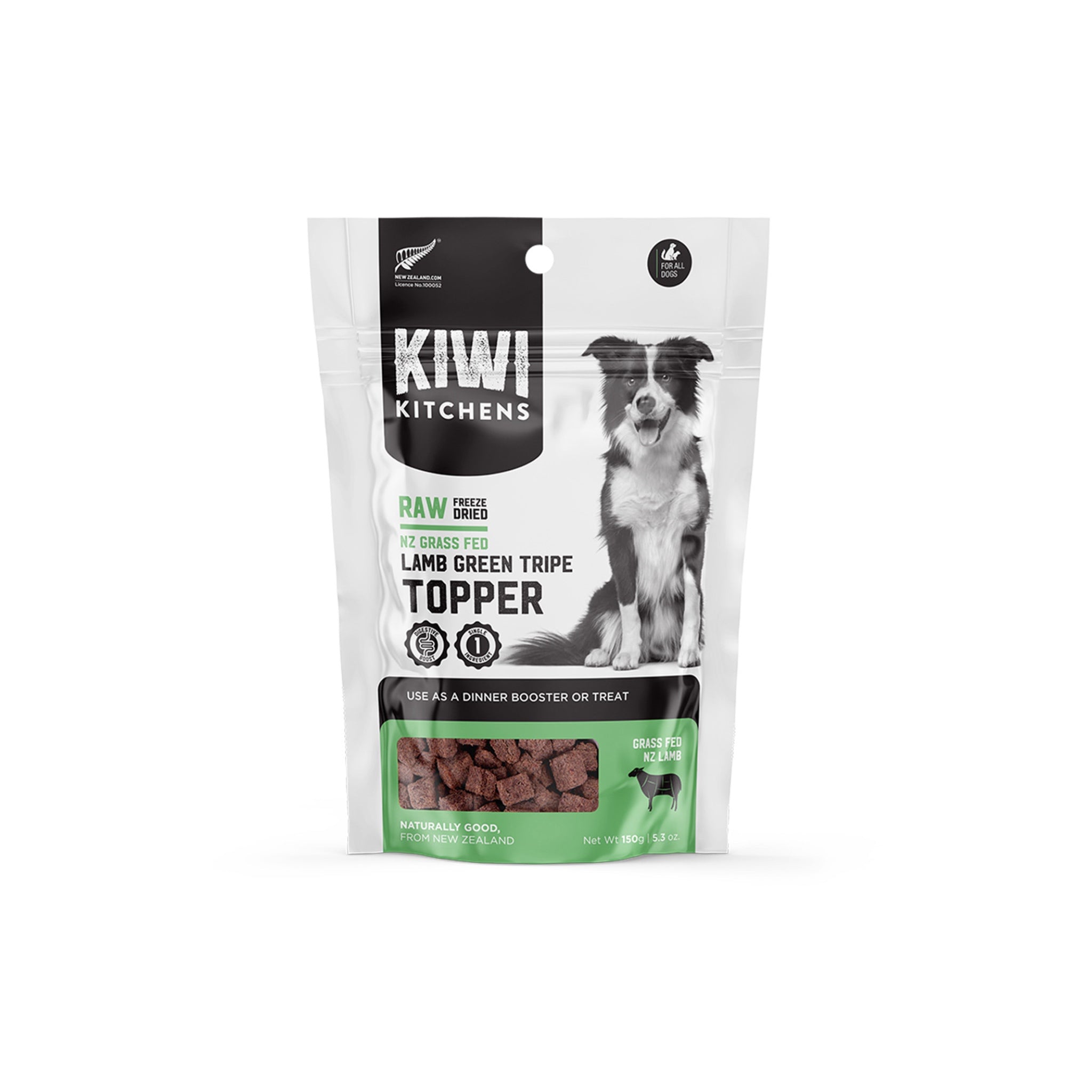 Grass Fed Lamb Green Tripe Raw Freeze Dried Dog Food Topper