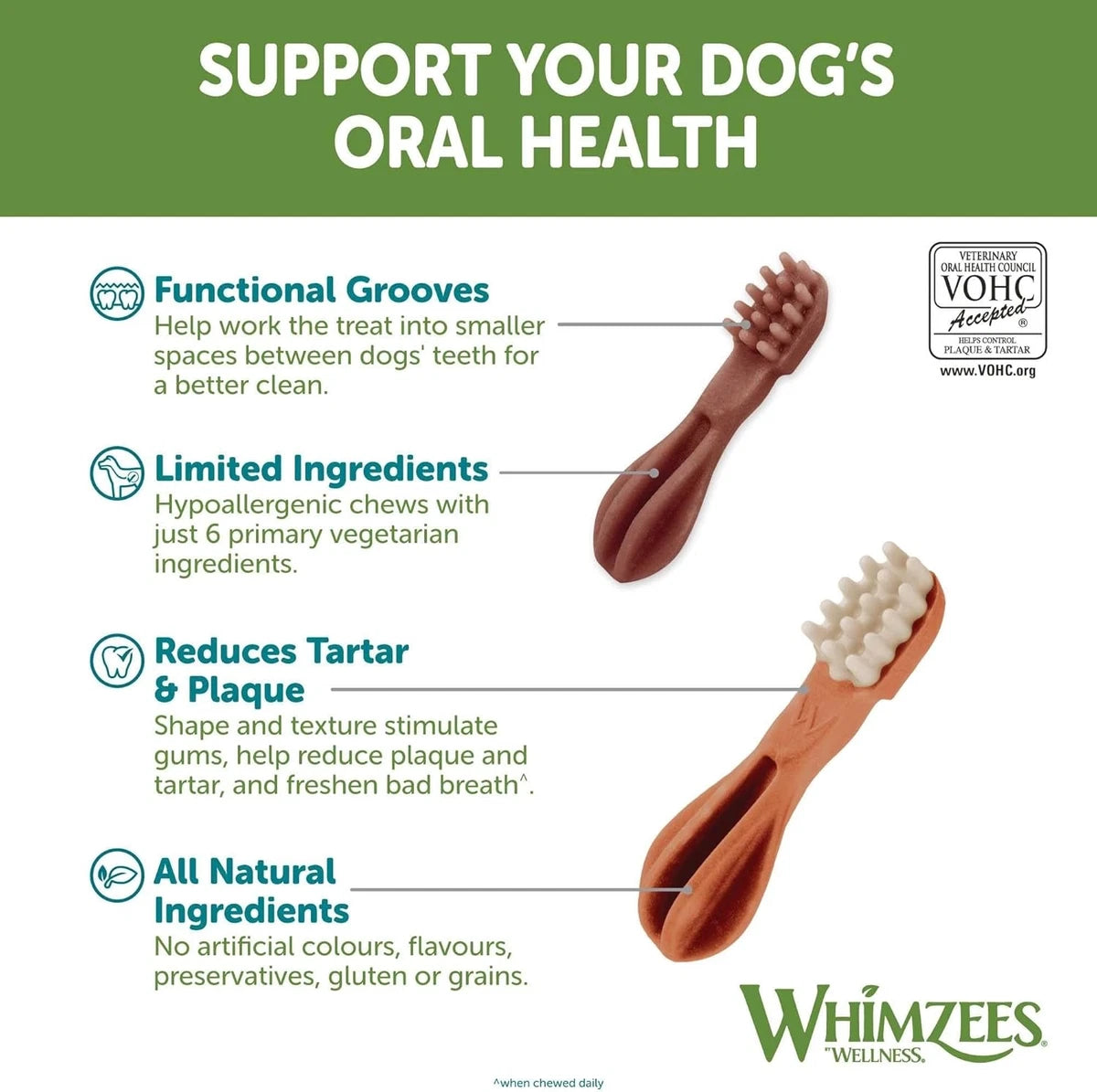 Daily Dental Toothbrush Extra-Small Dog Chews