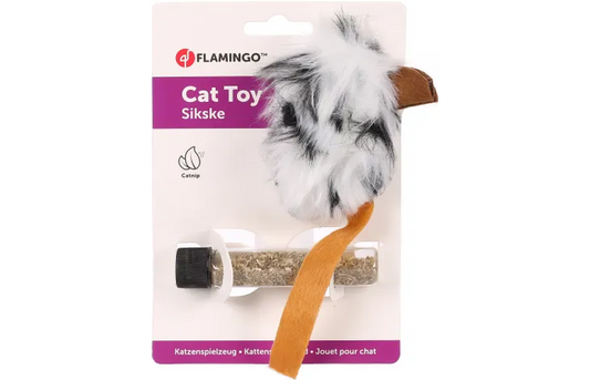 Sikske White Mouse Toy With Catnip