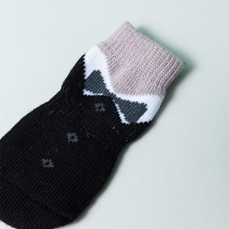 Non-slip Tuxedo Pet Socks