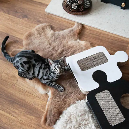 Puzzle Cardboard Cat Scratch Toy