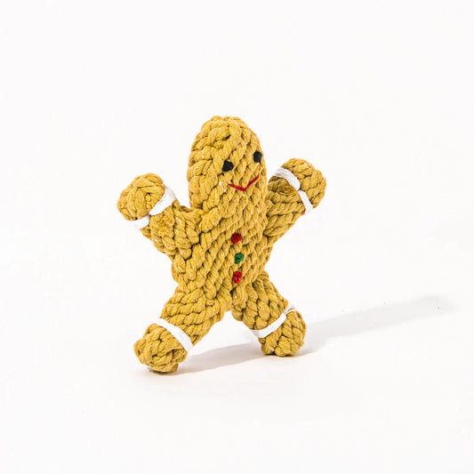 Gingerbread Man Rope Braid Chew Toys for Dogs