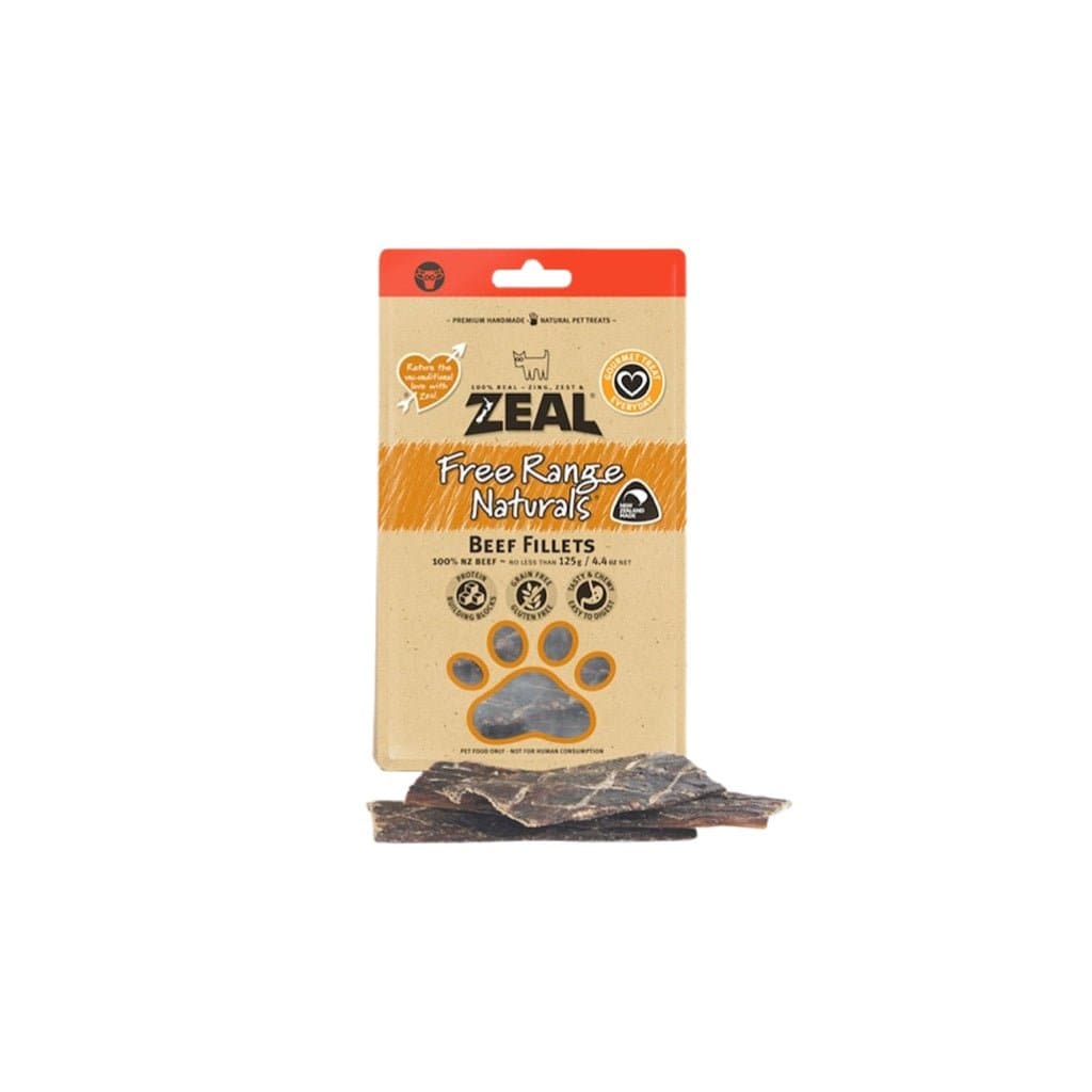 Zeal Dried Beef Fillets Treats for Dogs - Healthy, Low-Calorie