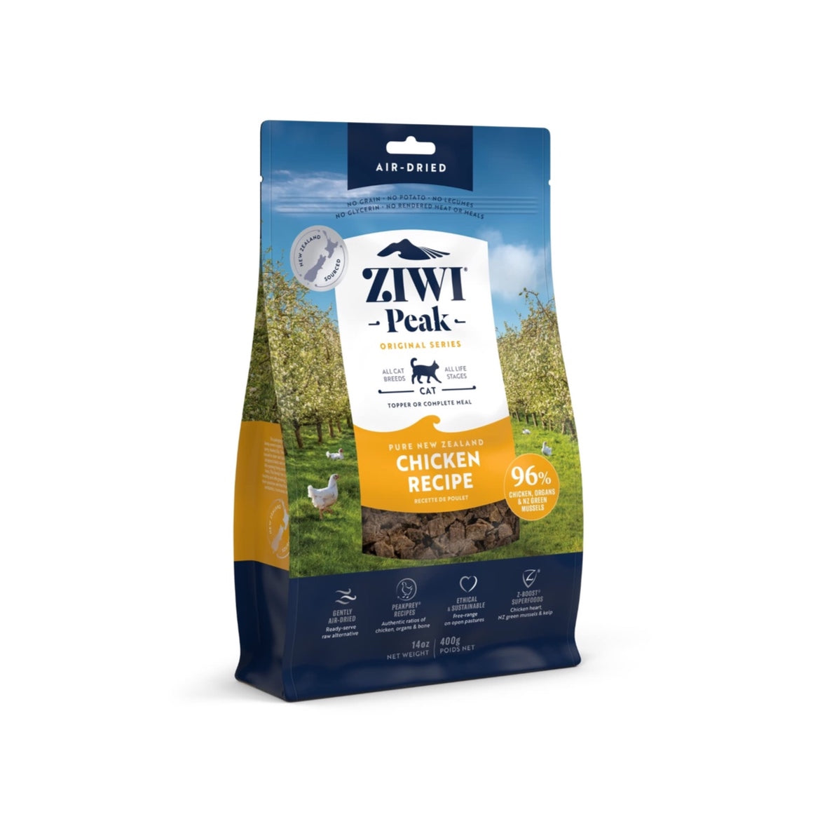 "ZIWIPEAK Air-Dried Free-Range Chicken Recipe, ethically sourced ingredients for cats and dogs"