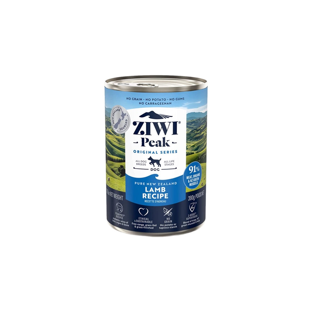 "ZIWI Peak Wet Lamb Recipe for Dogs - 91% Lamb and NZ Green Mussels"