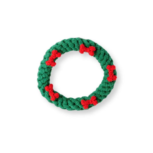 Holiday Circle Rope Braid Chew Toys for Dogs